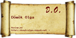 Dömök Olga névjegykártya
